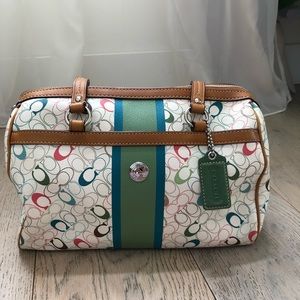 Coach multicolor leather bag